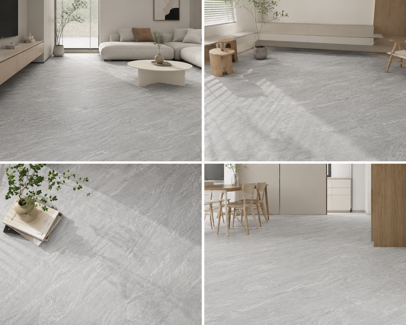 NPOZ Stone Gray Volcanic Ash SPC Flooring Applications