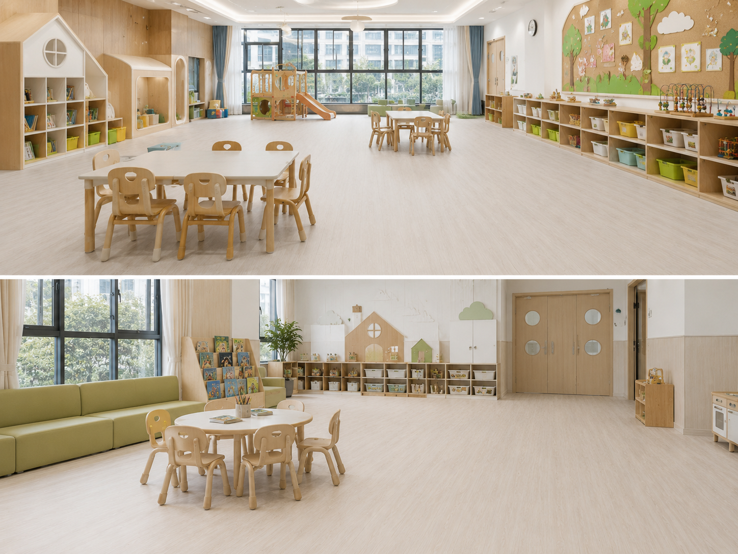 NPOZ Volcanic Ash SPC Flooring for Kindergarten