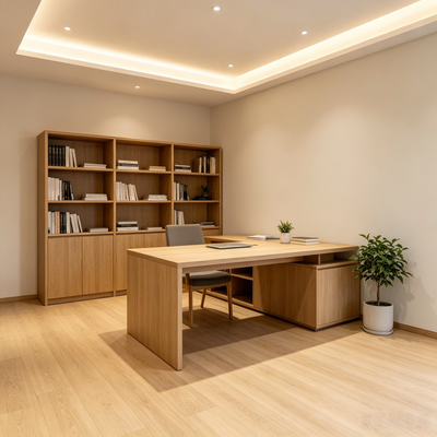 NPOZ Light Oak SPC Flooring Office Interior