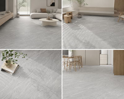 NPOZ Stone Gray Volcanic Ash SPC Flooring Applications