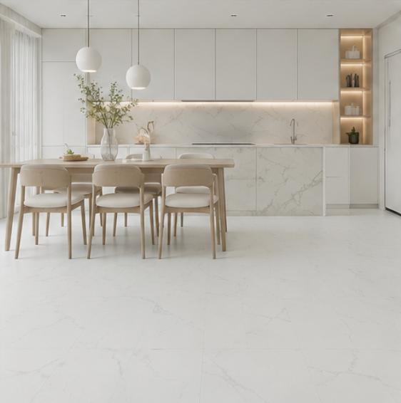 NPOZ Stone White Volcanic Ash SPCKitchen Flooring