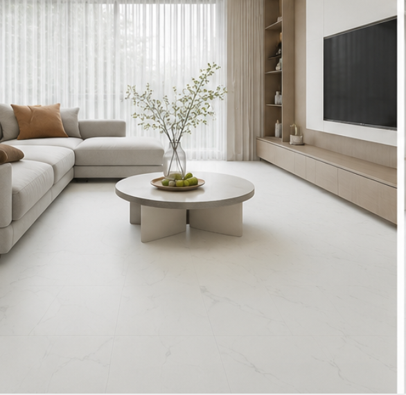 NPOZ Stone White Volcanic Ash SPC Living Room Flooring