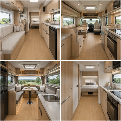 NPOZ Volcanic Ash SPC Flooring for RV Living